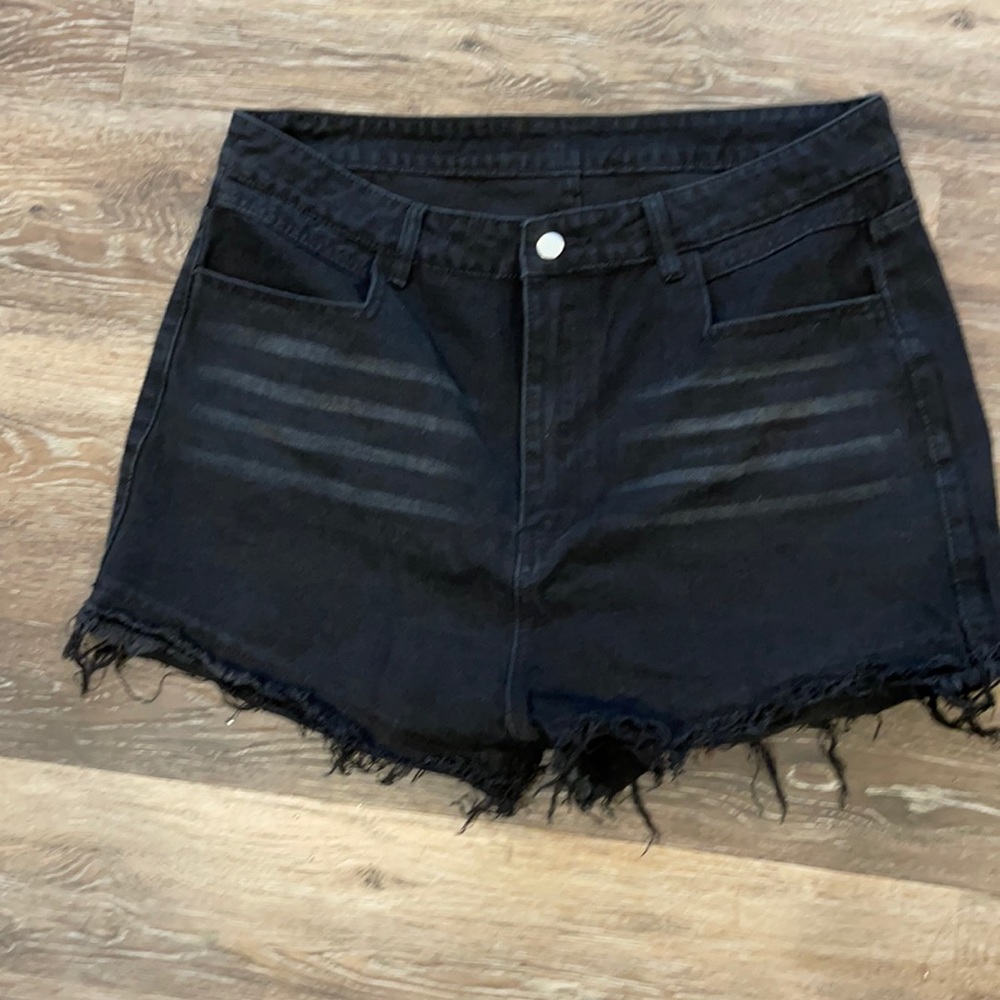Black Jean Shorts